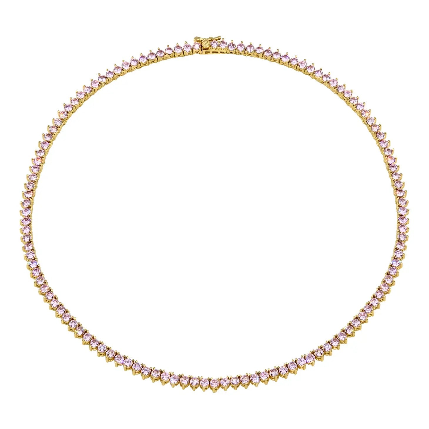 Loveheart Tennis Necklace Set | Blush Pink | Silver – Valentina-Rose